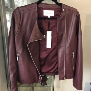 CALVIN KLEIN NWT LEATHER JACKET